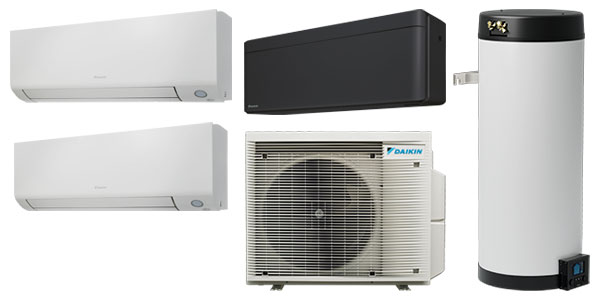 Daikin Multi+ luftluftvärmepumplösning för värme kyla och varmvatten